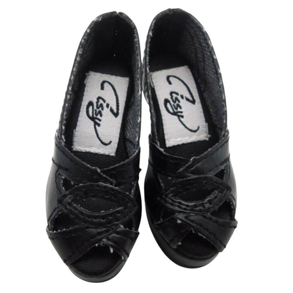 Cissy Tagged Doll Vintage Shoes Black High Heels Pumps 1950s